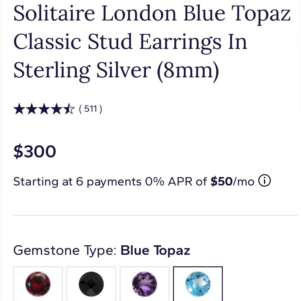Blue Topaz Stud Earrings from Blue Nile